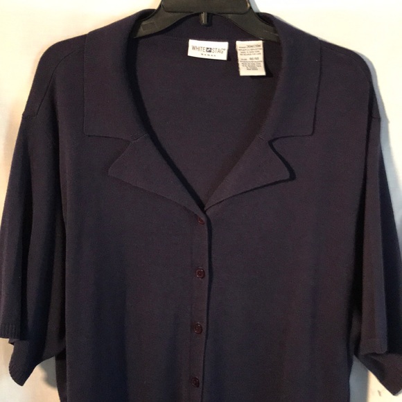 White Stag woman’s navy blue sweater size 26W/28W - Picture 2 of 5